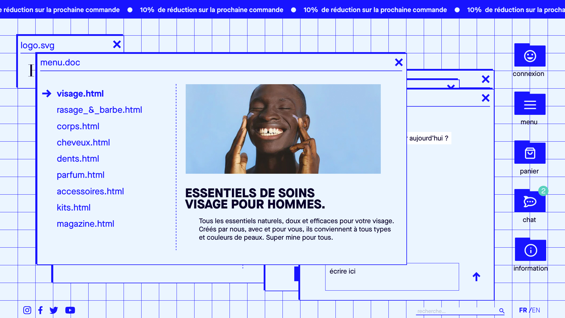 homepage du site horace 